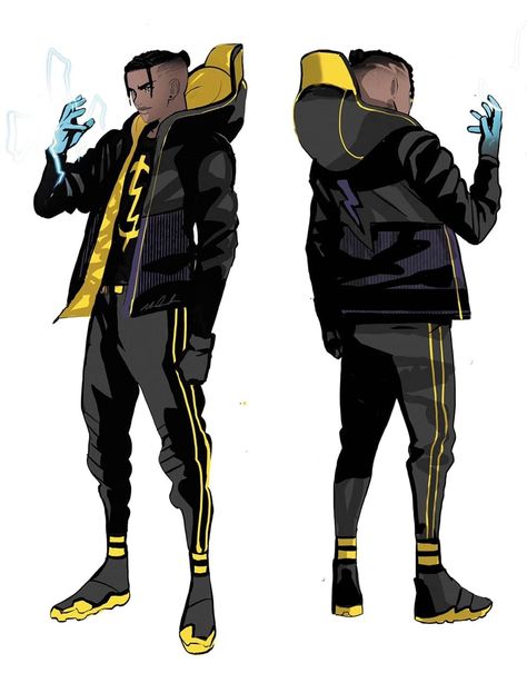 Virgil “ Static” Hawkins by Nikolas A. Draper-Ivey Nikolas Draper Ivey Static Shock, Nikolas Draper Ivey Art, Super Speed Character Design, Static Shock Fanart, Nikolas Draper Ivey, Super Hero Concept Art, Super Hero Character Design, Supervillain Character Design, Virgil Hawkins