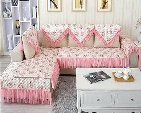 Stylish Sofa Sets, Pattern Sofa, Sofa Throw Cover, Bed Cover Design, Pink Flower Pattern, Armrest Covers, Sectional Couch Cover, Cheap Sofas, Modern Sofa Set