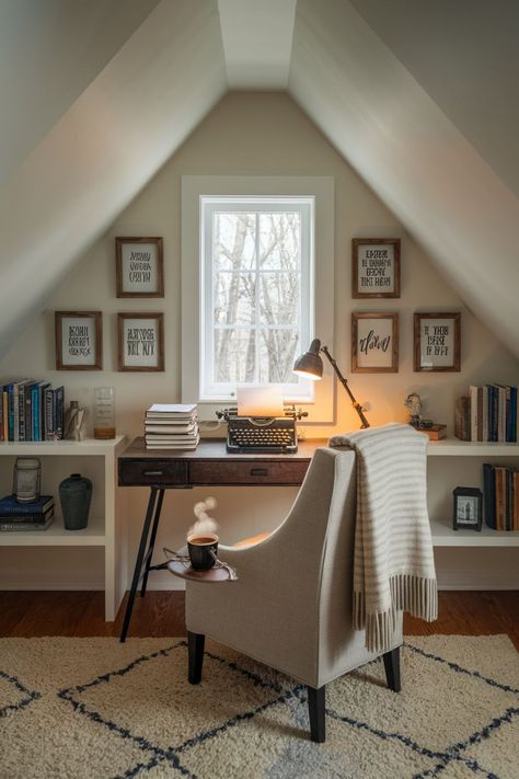 20 Smart Small Attic Room Ideas Nobody Talks About Small Attic Ideas Low Ceilings, Attic Office Space, Small Loft Ideas, Small Attic Ideas, Small Attic Room Ideas, Small Attic Room, Attic Room Ideas, Attic Nook, Attic Office