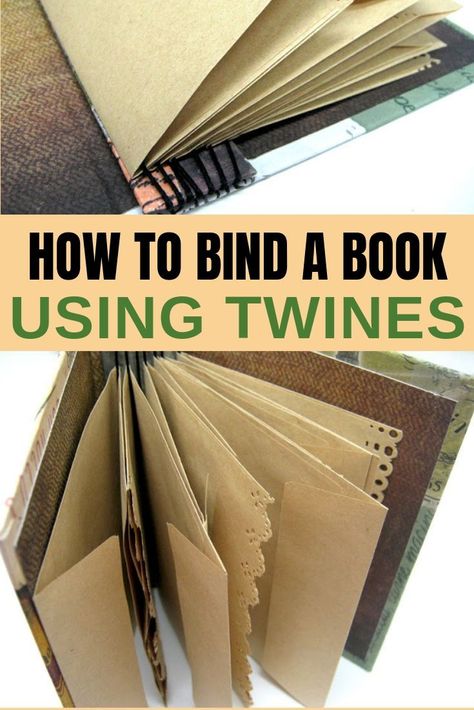 Easy Binding Book, How To Sew Signatures Together, Binding Papers Together, How To Sew A Book Binding, Journal Binding Diy, Home Made Journals Diy, How To Bind Junk Journals, Junk Journal Covers Diy, How To Bind A Junk Journal