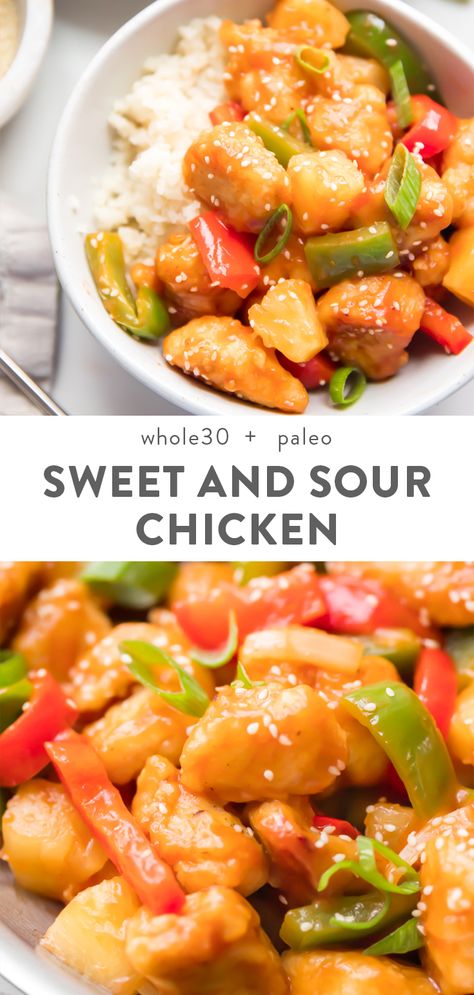 Healthy Sweet And Sour Chicken, Paleo Menu, Paleo Pumpkin Pie, Healthy Chinese, Best Paleo Recipes, Sweet And Sour Chicken, Sweet Sour Chicken, Paleo Pumpkin, Sweet N Sour Chicken