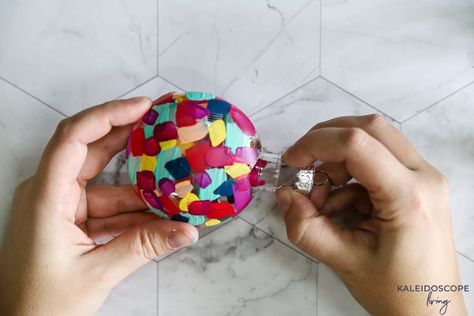 assembling plastic ornament Hand Painted Christmas Ornaments, Painted Vinyl Floors, Painting Ikea Furniture, Handpainted Christmas Ornaments, Ikea Billy Bookcase Hack, Vanity Makeover, Reading Diy, Pom Pom Wreath, Ikea Billy Bookcase