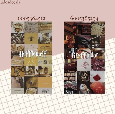 credits to: ludosdecals on insta :) Roblox Id Codes For Pictures Harry Potter, Berry Avenue Codes Harry Potter, Harry Potter Roblox Decals, Bloxburg Harry Potter Decals, Harry Potter Decals, Roblox Berry Avenue Codes, Harry Potter Decal, Calendar Decal, Roblox Hacks