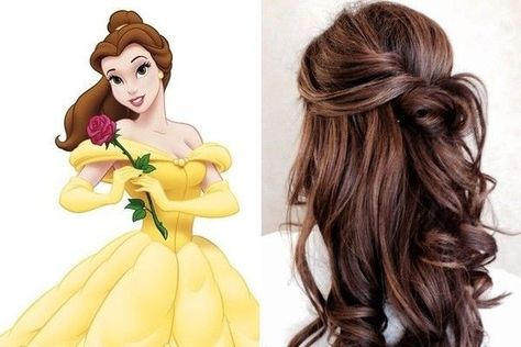 Beauty And The Beast Hairstyle, Beauty And The Beast Quince, Disney Hairstyles, Beauty And The Beast Wedding Theme, Beauty And Beast Wedding, Disney Princess Hairstyles, Beauty And The Beast Theme, Belle Hairstyle, Wedding Hairstyles And Makeup