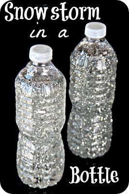 snowstorm in a bottle Science Experiments Discovery Bottles, January Crafts, Snow Theme, Winter Schnee, Sensory Bottles, Winter Preschool, Winter Crafts For Kids, Daycare Crafts, Preschool Science