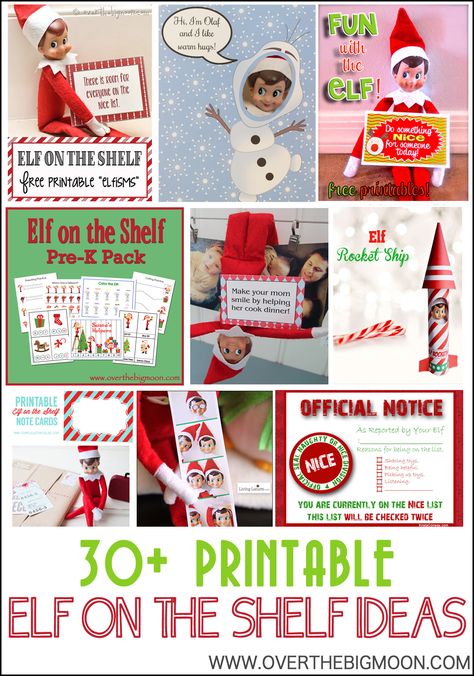 30+ Printable Elf on the Shelf Ideas Elf On The Shelf Printables, Printable Elf On The Shelf, Elf Party, Elf Printables, Elf Fun, Elf Ideas, Buddy The Elf, Christmas Planner, Elf On The Shelf Ideas