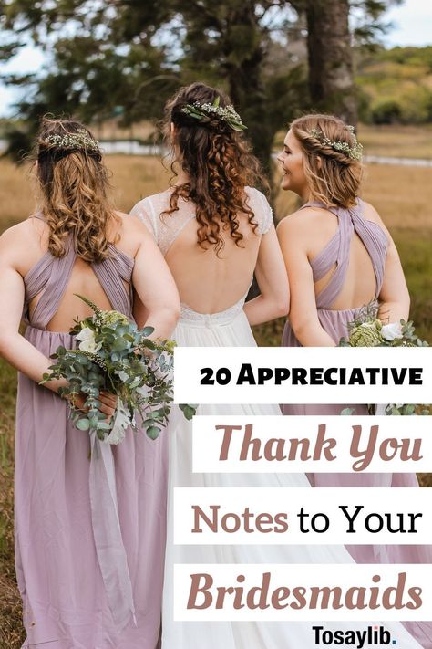 A simple thank you note to bridesmaids can make a very big difference. For brides, they also make the expression a bit more personal and sophisticated.     #thankyounotetobridemaid #thankyounotestoyourbridemaids #thankyoubridemaids Bridesmaid Gifts From Bride, Zelda Wedding, Gifts On A Budget, Bridesmaid Gift Ideas, Wedding Maids, Simple Thank, Diy Wedding Planning, Wedding Messages, Thank You Flowers