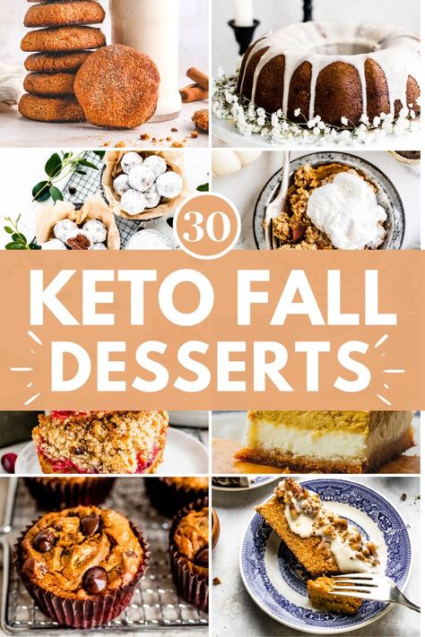 Keto Fall Desserts, Low Carb Thanksgiving Recipes, Healthy Fall Desserts, Keto Holiday Recipes, Low Carb Holiday, Desserts Healthy, Low Carb Low Sugar, Keto Dessert Easy, Sugar Free Desserts