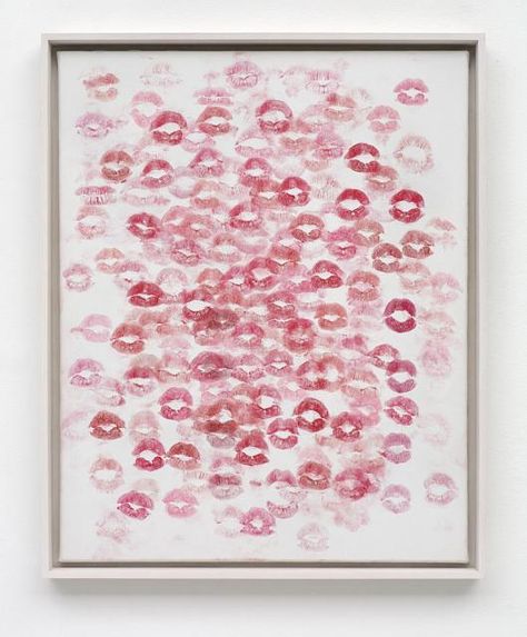 Dan Colen, Untitled, 2007, lipstick on canvas Cuadros Diy, Kiss Art, Lipstick Kiss, My Funny Valentine, Fathers Day Presents, My New Room, Decoration Design, Be My Valentine, Diy Art