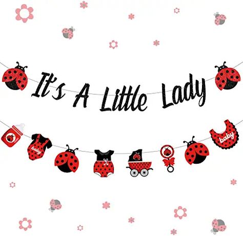 Amazon.com : ladybug baby shower decorations Ladybug Baby Shower Decorations, Ladybug Baby Shower Theme, Bug Baby Shower, Ladybug Baby Shower, Ladybug Baby, Baby Shower Garland, Baby Ladybug, Ladybug Theme, Baby Shower Items