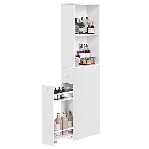 Narrow Bathroom Cabinet, Slim Bathroom Cabinet, Slim Bathroom Storage Cabinet, Slim Bathroom, Slim Bathroom Storage, Freestanding Cabinet, Bathroom Freestanding, Narrow Cabinet, Bathroom Tall Cabinet