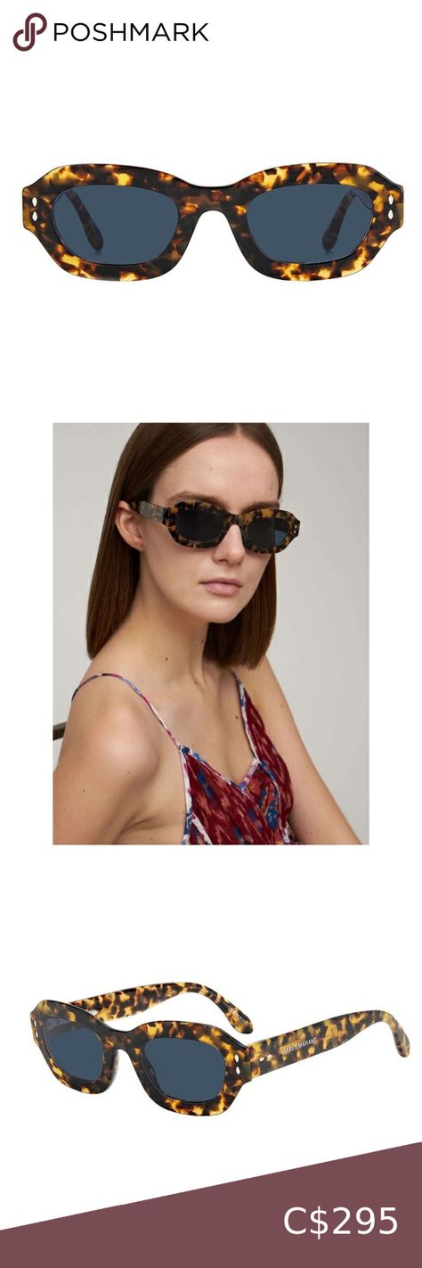 NWT Isabel Marant Tortoiseshell Kelsy Sunglasses inYellow / Havana Tax Free, Blue Lenses, Sunglass Frames, Tortoise Shell, Isabel Marant, Havana, Cat Eye Sunglasses, Link In Bio, Lenses