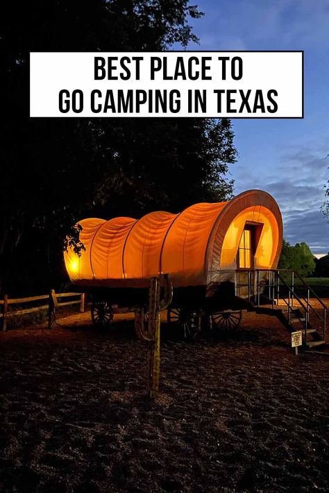 Conestoga Wagon, Hiking In Texas, Canton Tx, Camping In Texas, Unique Vacations, Safari Tent, Camping Destinations, Covered Wagon, San Diego Beach