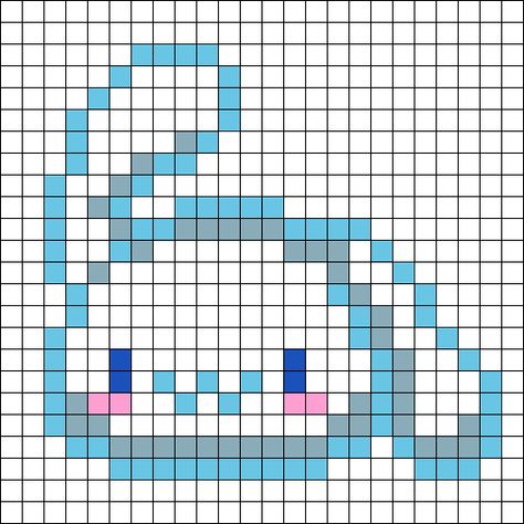 Perler Cinnamoroll, Sanrio Cinnamoroll Pixel Art, Perler Bead Patterns Cinnamoroll, Hello Kitty Cinnamon Roll Pixel Art, Cinnamon Roll Pixel Art Sanrio, Sanrio Perler Bead Patterns Cinnamoroll, Cinnamoroll Grid Pattern, Pixel Cinnamoroll, Cinnamoroll Perler