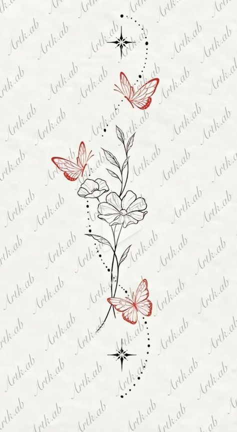 Dainty Leg Sleeve Tattoos For Women, Tattoo Ideas Leg Sleeve Women, Feminine Spine Tattoos Butterfly, Butterfly Tattoo Spine Tat, Cute Easy Tattoos For Women, Classy Spine Tattoos For Women, Spine Tattoos Butterfly, Tattoo Ideas For Arms For Women, Cute Small Tattoos Unique