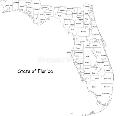 Map of Florida state. Designed in illustration with the counties and the county , #Sponsored, #Designed, #illustration, #state, #Map, #Florida #ad Florida Map, Map Of Florida, County Map, Photo Maps, State Map, Florida State, Photography Tutorials, Double Exposure, Stock Vector