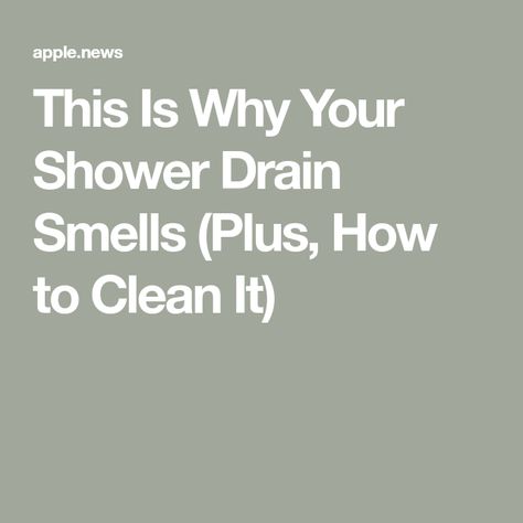 This Is Why Your Shower Drain Smells (Plus, How to Clean It) Smelly Bathroom Drain, Smelly Shower Drain, Clogged Shower Drain, Shower Drain Smell, Clean Shower Drain, Smelly Bathroom, Smelly Drain, Mold Smell, Mold And Mildew Remover