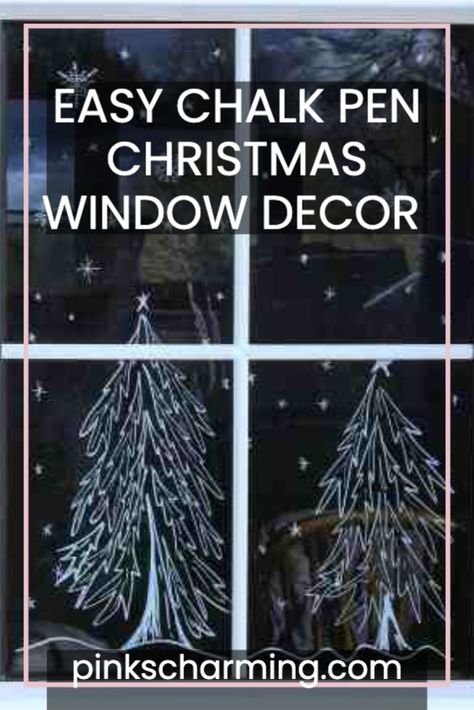 How To Draw On Windows For Christmas, Christmas Chalk Window Designs, Holiday Window Painting Ideas Diy Christmas, Chalk Marker Winter Window, Painting Snowflakes On Windows, White Pen Window Drawing Christmas, Chalk Pen Window Art Christmas Simple, Diy Winter Window Decor, How To Paint Windows For Christmas