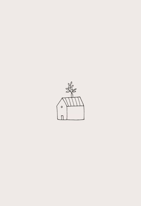 Ryn Frank, Building House, House Illustration, Home Tattoo, House Drawing, Simple Illustration, 자수 디자인, House Landscape, Home Icon