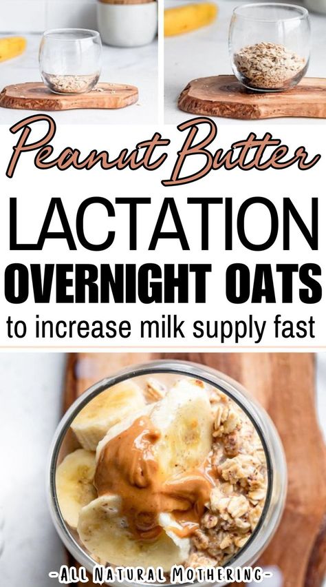 Quick and easy lactation overnight oats recipes to increase milk suply fast. Quickly increase breastmilk supply with this healthy and simple over night oatmeal recipe with peanut butter. Protein packed peanut butter breastfeeding overnight oats recipe. Over Night Oatmeal, Lactation Overnight Oats, Breastmilk Recipes, Pregnancy Freezer Meals, Quick Oat Recipes, Nursing Foods, Recipe With Peanut Butter, Increase Milk Supply Fast, Healthy Breastfeeding Snacks