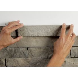 Stone Panels Exterior, Tile Around Fireplace, Faux Stone Veneer, Beauty Texture, Putty Knife, Basement Bar Designs, Garage Remodel, Stone Molds, Tile Saw