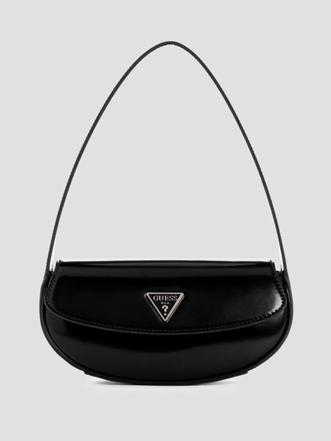 Arnela Shoulder Bag Bag Guess, Triangle Logo, Snap Closure, Mini Bag, Leather Shoulder Bag, Shoulder Strap, Women Handbags, Gold Tones, Faux Leather