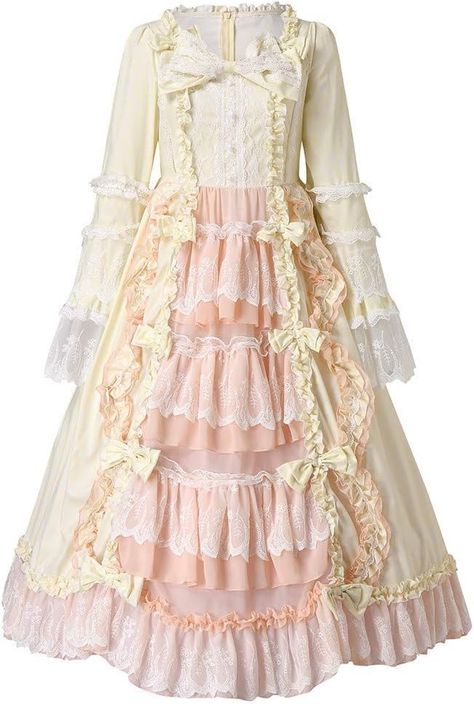 Amazon.com: SHOPESSA Women's Victorian Gown French Lolita Dress Princess Costume Renaissance Dress Flare Sleeve Court Cosplay Beige : Clothing, Shoes & Jewelry Medieval Ball Gown, Victorian Dress Costume, Corsets Dresses, Gothic Victorian Dresses, The Importance Of Being Earnest, Importance Of Being Earnest, Nutcracker Costumes, Princess Evening Dress, Victorian Gown