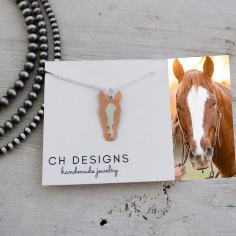 Matching Horse Head Pendants Equine Jewelry, Equestrian Necklace, Cowgirl Aesthetic, Horse Tips, Face Necklace, Horse Face, Horse Necklace, Custom Horse, Horse Jewelry