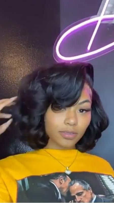 Curled Bob Black Women, Short Sew In Hairstyles, Prom 2k22, Bob Curls, Natural Bob, Ciara Hair, Short Lace Front Wigs, Cute Bob Hairstyles, Air Style