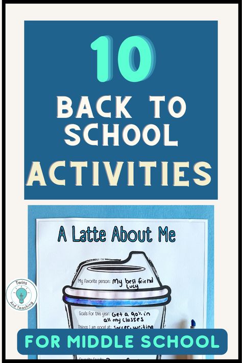 This blog post includes first-day-of-school activities that your middle school and high school students will love! Back to school activities for the first days of school that are no-prep and engaging! First Day Of School Activities Middle, First Day Of School Activities Highschool, Back To School Activities Middle School, Middle School First Day Activities, Middle School Ideas, Middle School Reading Activities, Facs Classroom, Back To School Worksheets, First Day Activities