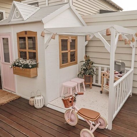 Cubby House Ideas, Playhouse Interior, Kids Cubby, Kids Cubby Houses, Kids Cubbies, Outdoor Playhouse, Rumpus Room, Play Area Backyard, Backyard Kids Play Area