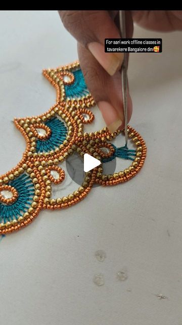 Aari Work Silk Thread Design, Neck Designs For Blouse Aari Work, Maggam Work Neck Designs, Arri Work Hand Design Simple, Aari Work Blouse Simple Design Back Neck, Hand Aari Work Design, Aari Designs For Blouse, New Aari Work Blouse Designs, Simple Aari Work Designs