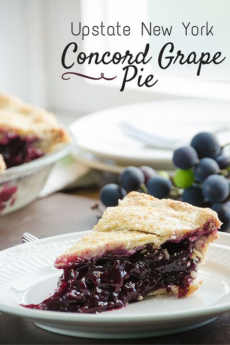 Concord Grape Pie, Concord Grape Recipes, Grape Pie, Slice Of Pie, Grape Recipes, The Finger Lakes, Perfect Pies, Sweet Pie, Finger Lakes