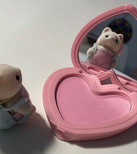 Lilybyred Blush, Blush Aesthetic, Looking In The Mirror, Calico Critters Families, Sylvanian Family, Drawing Toys, Cute Shoes Heels, Soft Heart, Rabbit Dolls