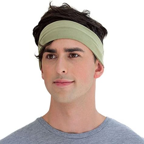 Headband For Men, Safari Green, Green Headband, Running Headbands, Headband Men, Sweat Band, Bandana Styles, Cotton Headband, Bandana Headband