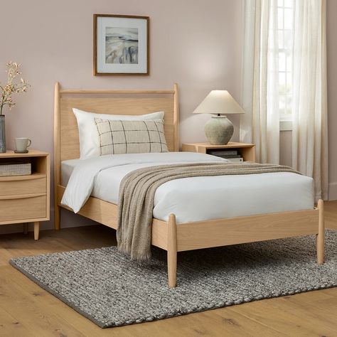 Single bed design wooden