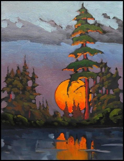 American Impressionism, Modern Impressionism, Moon Clouds, Impressionism Art, Arte Inspo, Painting Art Projects, Tree Art, Art Oil, Yellow Diamond