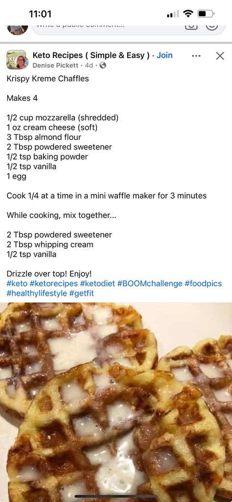 Chaffle Recipes, Waffle Maker Recipes, Keto Recipes Breakfast, Krispy Kreme, Bariatric Recipes, Keto Recipes Dinner, Low Carb Bread, Low Carb Meals Easy, Low Carb Breakfast