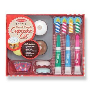 Play Kitchen Food, Wooden Play Food, Play Food Set, Cupcake Tray, Pretend Play Food, Cupcake Icing, Melissa And Doug, Melissa & Doug, Wooden Candles