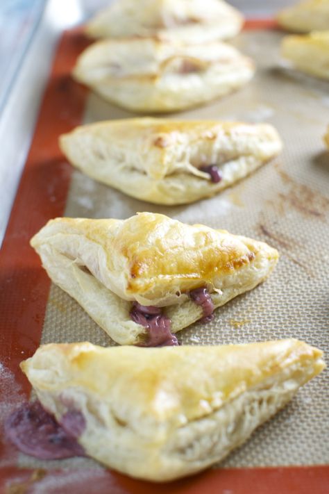 Cherry Cream Cheese Turnovers - Stuck On Sweet Cream Cheese Turnovers, Cheese Turnovers, Philo Dough, Cherry Turnovers, Cherry Cream Cheese, Cherry Recipes Dessert, Phyllo Dough Recipes, Pastries Recipes Dessert, Turnover Recipes