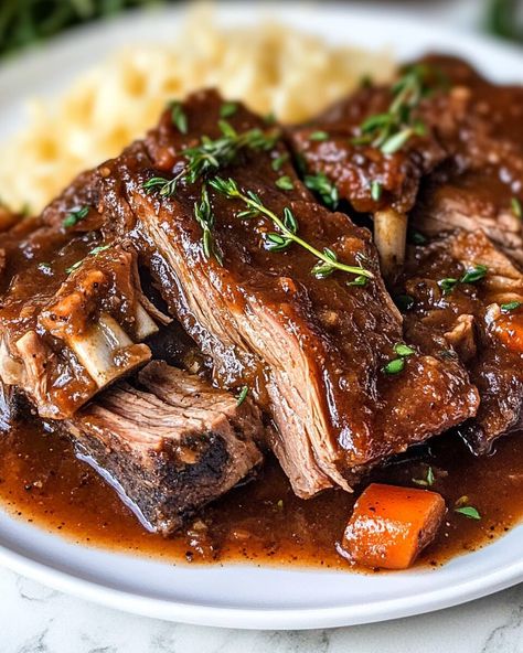 Slow Cooker Short Ribs - Recipessin Thanksgiving Short Ribs, Short Braised Ribs Slow Cooker, Instapot Braised Short Ribs Recipe, Dr Pepper Short Ribs Crock Pot, Short Rib Slow Cooker Recipe, Beef Short Rib Recipes Stove Top, Red Wine Short Ribs Slow Cooker, Crockpot Braised Short Ribs, Chuck Short Rib Recipes