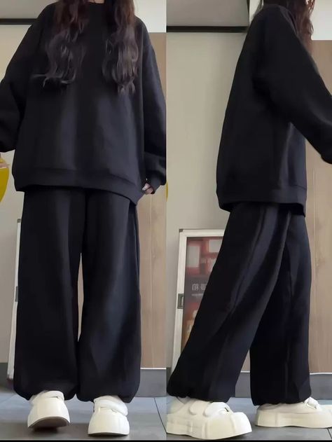 Baggy Dresses Outfit, Her Drawing, Stylish Outfits Casual, School Homework, Korean Casual Outfits, Modest Dresses Casual, Everyday Fashion Outfits, Casual Day Outfits, Tomboy Outfits