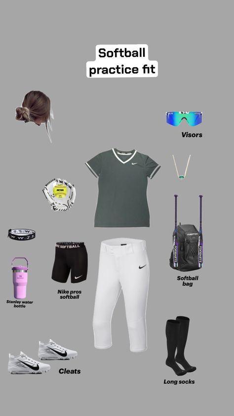 #softball #practice #softballpractice #outfit #softballfit Softball Practice, Softball Outfits, Practice Outfits, Softball, Sport Outfits, Cute Outfits, Sports