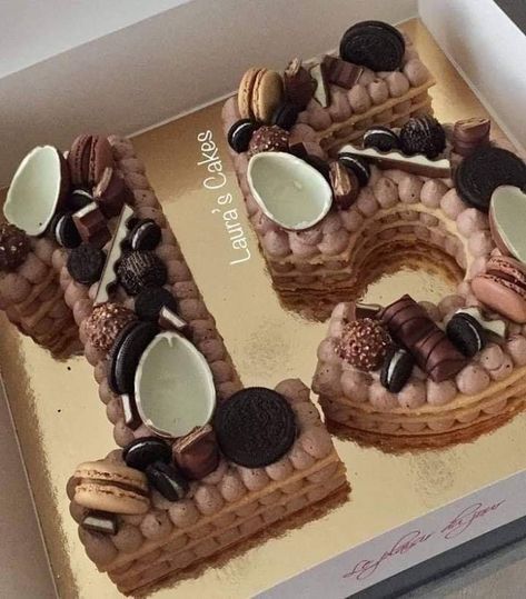 Number Birthday Cakes, 15th Birthday Cakes, Candy Birthday Cakes, Cream Tart, Nutella Cake, Cake Chocolat, Number Cake, Beautiful Birthday Cakes, Simple Birthday Cake