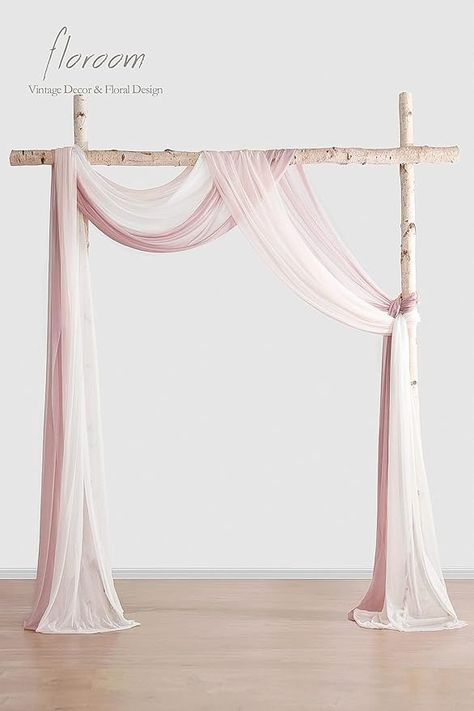 Amazon.com: Floroom Wedding Arch Draping Fabric 2 Panels 20Ft White Chiffon Fabric Drapes Arbor Drapery Wedding Ceremony Reception Swag Decorations : Electronics Drapery Wedding, White Chiffon Fabric, Wedding Arch Draping, Wedding Drapery, Arch Draping, Draping Wedding, Bridal Party Games, Draping Fabric, Wedding Arbour