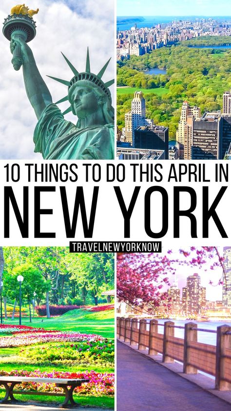 10 Best Things to do this April in NYC + Secret Expert Tips New York City Attractions, Nyc Itinerary, Travel Nyc, Nyc Travel Guide, Things To Do In Nyc, Aesthetic Nyc, To Do In New York, Nyc Travel, York Travel