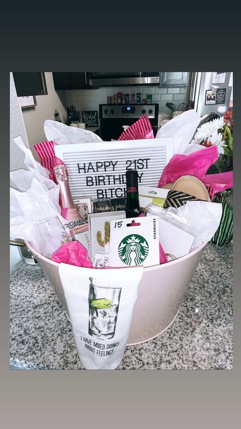 Gift Ideas For Best Friend 21st Birthday, Friends 21st Birthday Gifts, 21st Birthday Ideas Basket, Bestie 21st Birthday Gifts, Gifts For Best Friends 19th Birthday, 21st Bday Gifts Best Friends, Best Friend 21st Birthday Gifts, 21 Birthday Gifts For Best Friend, 21st Birthday Gifts For Sister