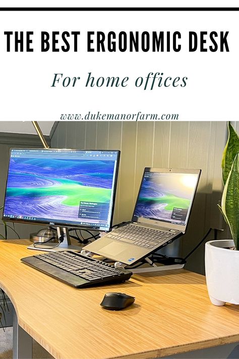 The best ergonomic desk for a home office is from Flexispot #dukemanorfarm #flexispot Bar Height Chairs, Electric Desk, New Desk, Manor Farm, Ergonomic Desk, Desk Height, Office Makeover, Home Desk, Office Equipment