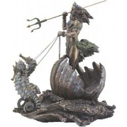 Poseidon God Of The Sea, Poseidon God, Victorian Clocks, Zeus And Hera, Ancient Greek Gods, Memorial Statues, Greek Warrior, Roman Gods, Bronze Figurine