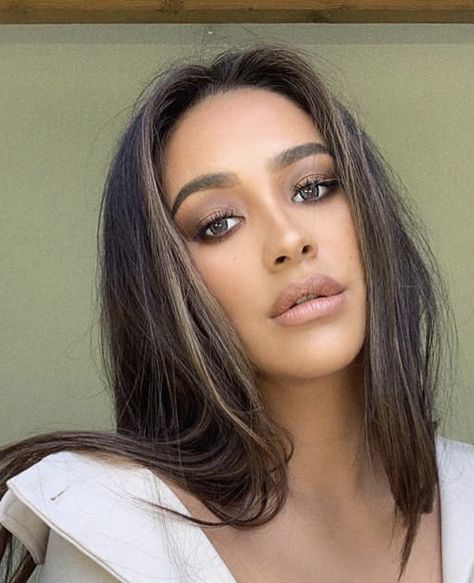 Face Framing Hair, Framing Highlights, Brunette Hair With Highlights, Selfie Inspo, Dark Hair With Highlights, Brown Hair Balayage, Front Hair Styles, Shay Mitchell, Brown Blonde Hair